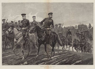 Russian Troops on the March by Richard Caton Woodville junior